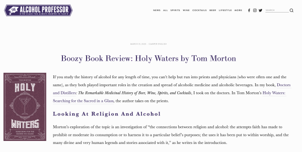 Review of Holy Waters by Tom Morton